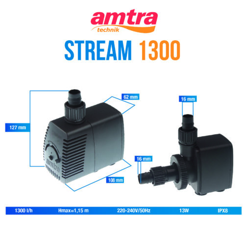 Pompa movimento acquario Amtra Stream 1300