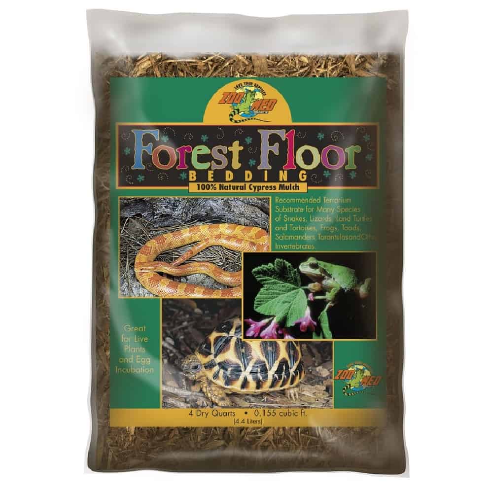 Zoo Med Natural Cypress Mulch Forest Floor Bedding For Snakes Amphibians 8 quart 